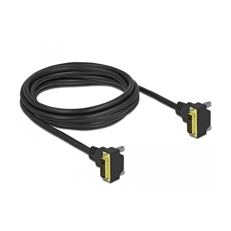 Delock DVI Kabel 18+1 Stecker gewinkelt zu 18+1 Stecker gewinkelt 3 m
