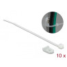 Delock Befestigungsschelle 3,2 mm mit Kabelbinder L 100 x B 2,5 mm weiß