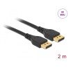 Delock DisplayPort Kabel 8K 60 Hz 2 m DP 8K zertifiziert ohne Einrastfunktion