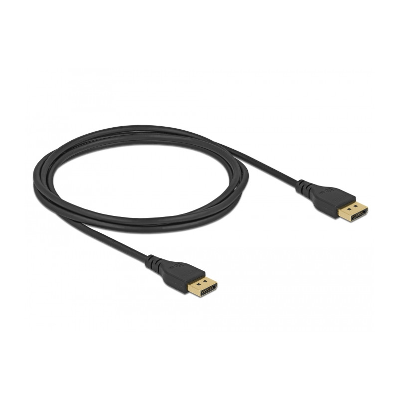Delock DisplayPort Kabel 8K 60 Hz 2 m DP 8K zertifiziert ohne Einrastfunktion