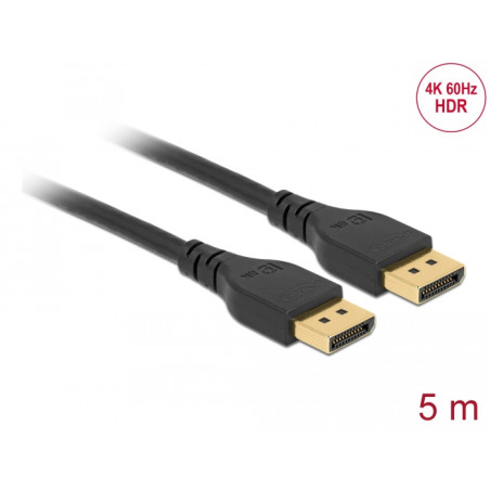 Delock DisplayPort 1.2 Kabel 4K 60 Hz 5 m ohne Einrastfunktion