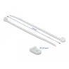 Delock Befestigungsschelle 3,2 mm mit Kabelbinder L 100 x B 2,5 mm weiß