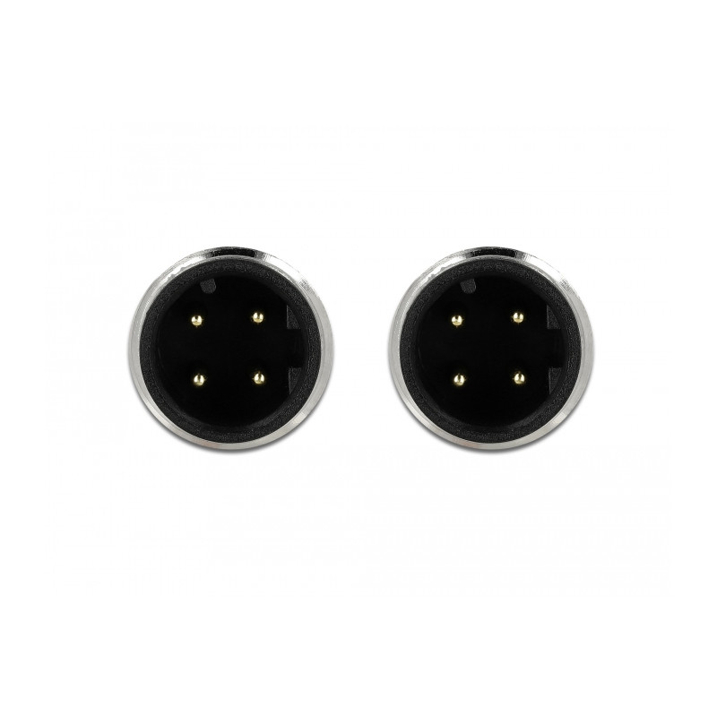 Delock Netzwerkkabel M12 D-kodiert 4 Pin Stecker zu Stecker TPU 2 m