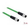 Delock Netzwerkkabel M12 D-kodiert 4 Pin Stecker zu Stecker TPU 5 m