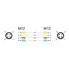 Delock Netzwerkkabel M12 D-kodiert 4 Pin Stecker zu Stecker TPU 5 m