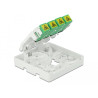 Delock LWL Anschlussdose für Hutschiene 4 x SC Simplex oder LC Duplex