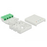 Delock LWL Anschlussdose für Hutschiene 4 x SC Simplex oder LC Duplex