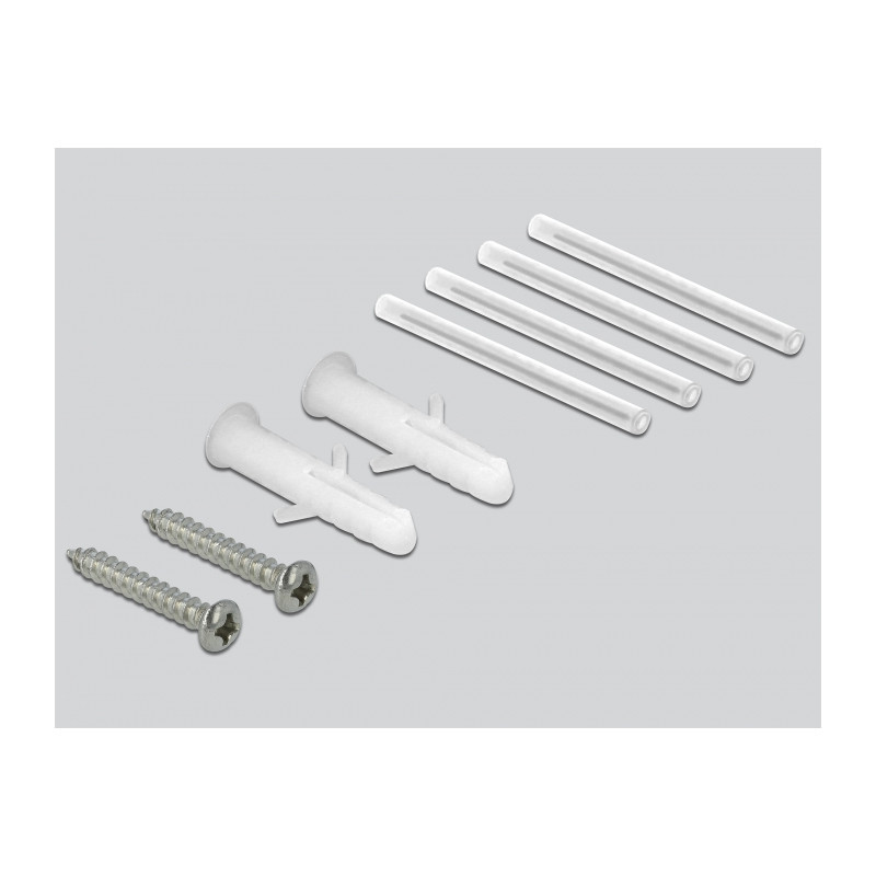 Delock LWL Anschlussdose für Hutschiene 4 x SC Simplex oder LC Duplex