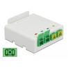 Delock LWL Anschlussdose für Hutschiene 4 x SC Simplex oder LC Duplex