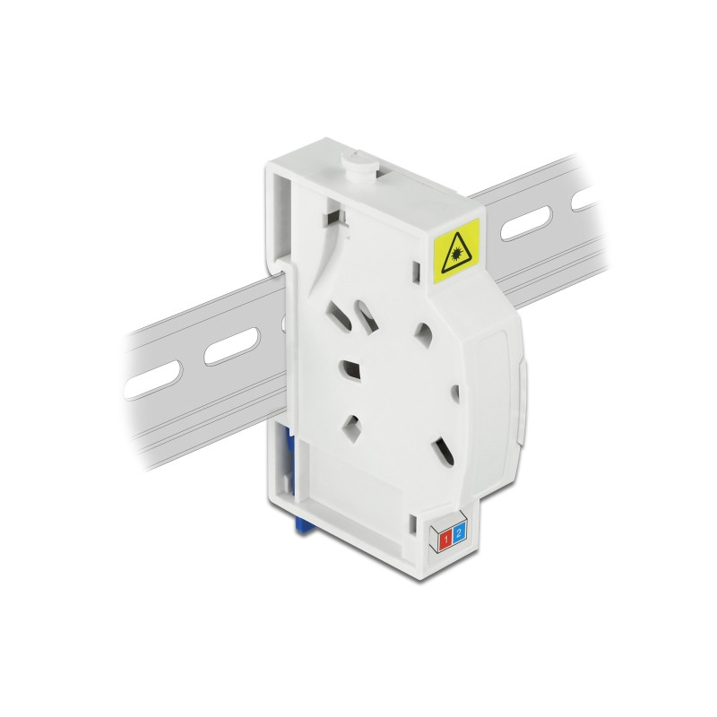 Delock LWL Anschlussdose für Hutschiene 2 x SC Simplex oder LC Duplex