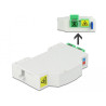 Delock LWL Anschlussdose für Hutschiene 2 x SC Simplex oder LC Duplex