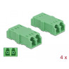 Delock LWL Kupplung LC Duplex Buchse zu LC Duplex Buchse 4 Stück