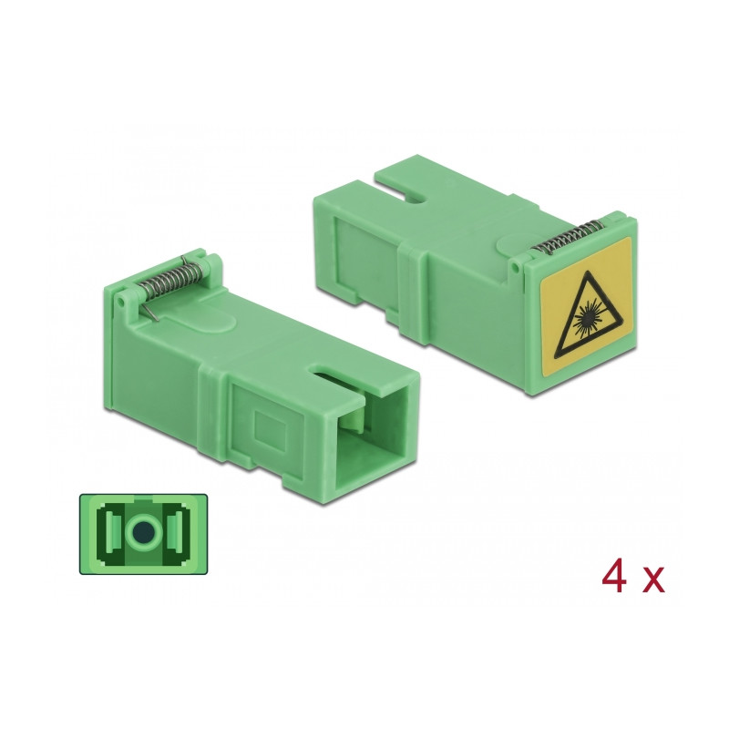 Delock LWL Kupplung mit Laserschutzklappe SC Simplex Buchse zu SC Simplex Buchse 4 Stück
