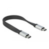Delock USB 10 Gbps FPC Flachbandkabel USB Type-C™ zu USB Type-C™ 22 cm PD 3 A E-Marker