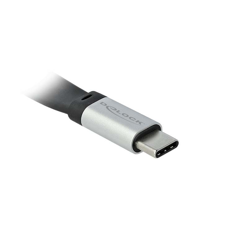 Delock USB 10 Gbps FPC Flachbandkabel USB Type-C™ zu USB Type-C™ 22 cm PD 3 A E-Marker
