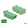 Delock LWL Kupplung mit Laserschutzklappe LC Duplex Buchse zu LC Duplex Buchse 4 Stück