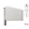 Delock LTE Antenne SMA Stecker 7 - 9 dBi direktional mit Anschlusskabel (RG-58, 5 m) weiß outdoor