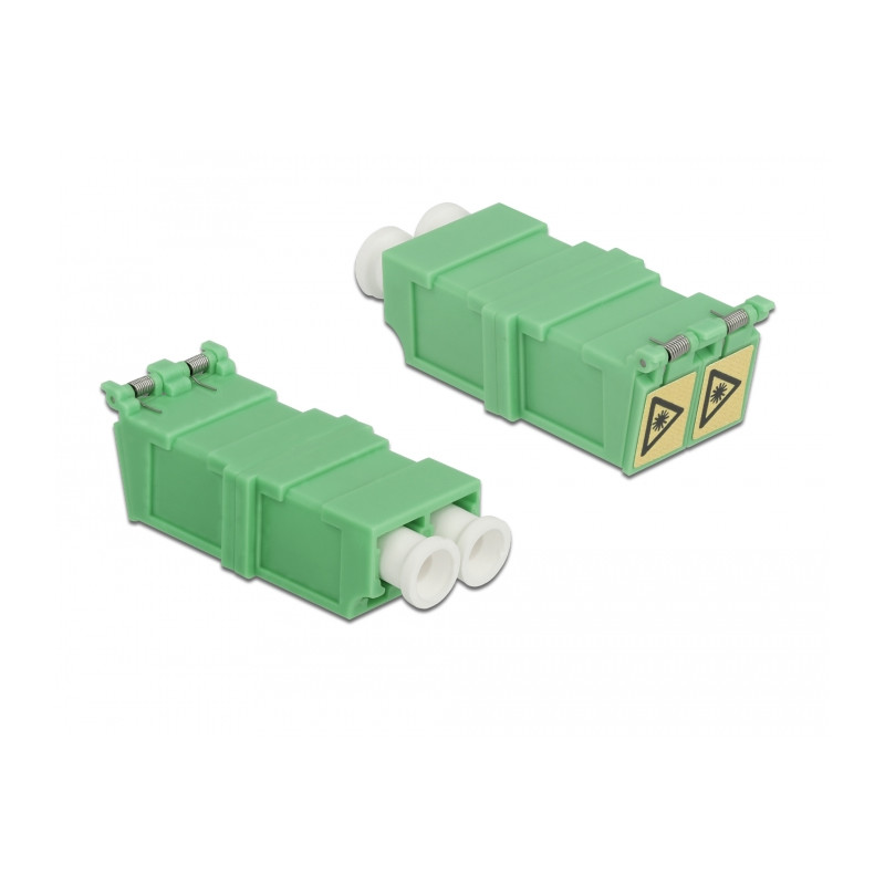 Delock LWL Kupplung mit Laserschutzklappe LC Duplex Buchse zu LC Duplex Buchse 4 Stück