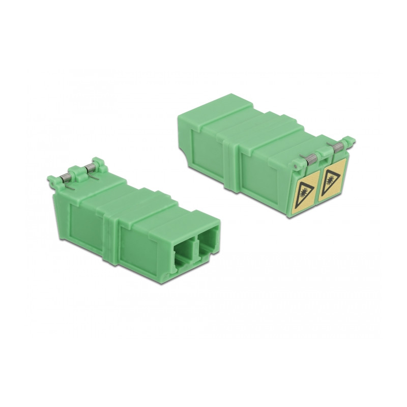 Delock LWL Kupplung mit Laserschutzklappe LC Duplex Buchse zu LC Duplex Buchse 4 Stück