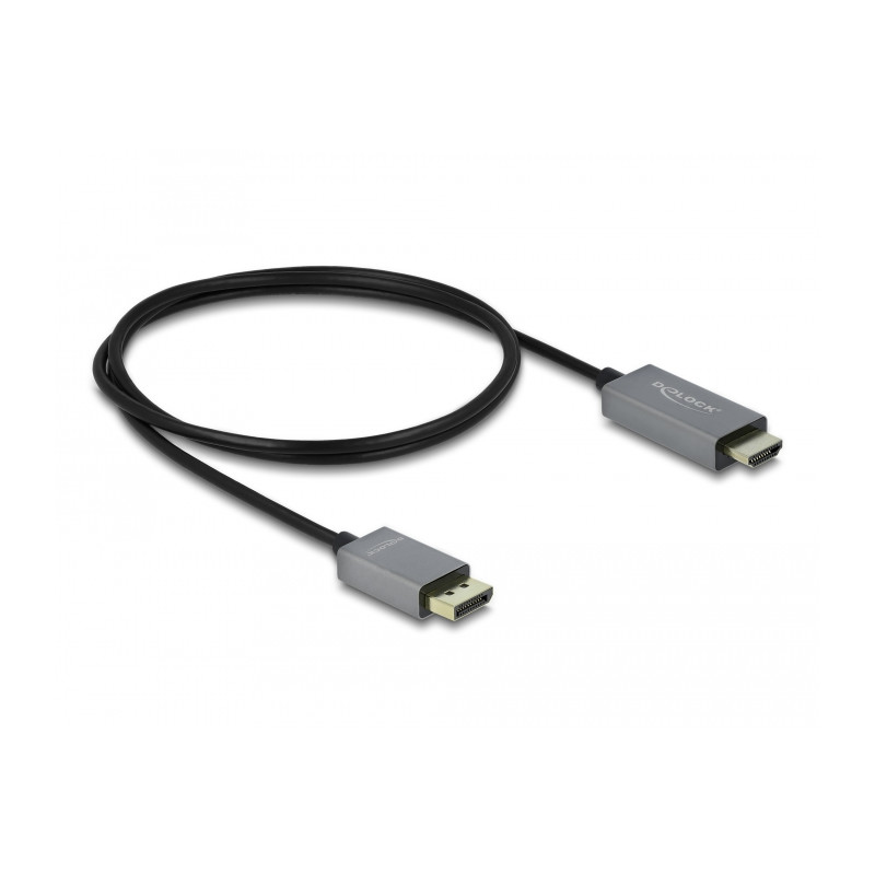 Delock Aktives DisplayPort 1.4 zu HDMI Kabel 4K 60 Hz (HDR) 1 m