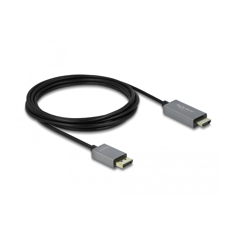 Delock Aktives DisplayPort 1.4 zu HDMI Kabel 4K 60 Hz (HDR) 3 m