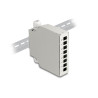 Delock LWL Verteilerbox für Hutschiene 8 Port grau