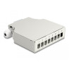 Delock LWL Verteilerbox für Hutschiene 8 Port grau