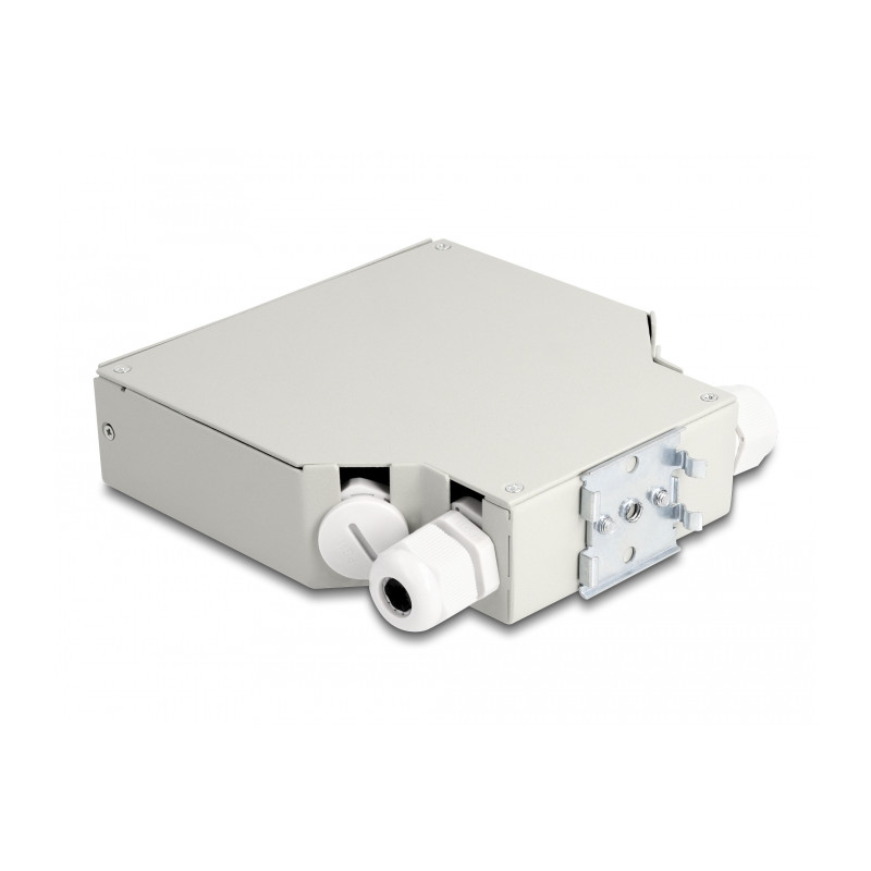 Delock LWL Verteilerbox für Hutschiene 8 Port grau