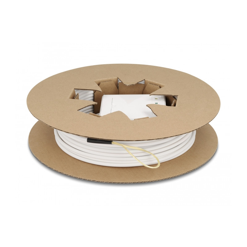 Delock LWL Anschlussdose 2 x SC/APC Simplex mit Verlegekabel Set 20 m