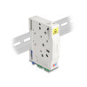 Delock LWL Anschlussdose für Hutschiene mit Spleißhalter und 2 x LC Duplex Kupplung