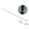 Delock Befestigungsschelle 6,4 mm mit Kabelbinder L 200 x B 3,6 mm weiß