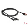 Delock PoweredUSB Kabel Stecker 24 V zu USB Typ-A Stecker + Mini-DIN 3 Pin Stecker 2 m für POS Drucker und Terminals