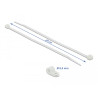 Delock Befestigungsschelle 6,4 mm mit Kabelbinder L 200 x B 3,6 mm weiß