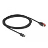 Delock PoweredUSB Kabel Stecker 24 V zu Mini-DIN 3 Pin Stecker 2 m für POS Drucker und Terminals