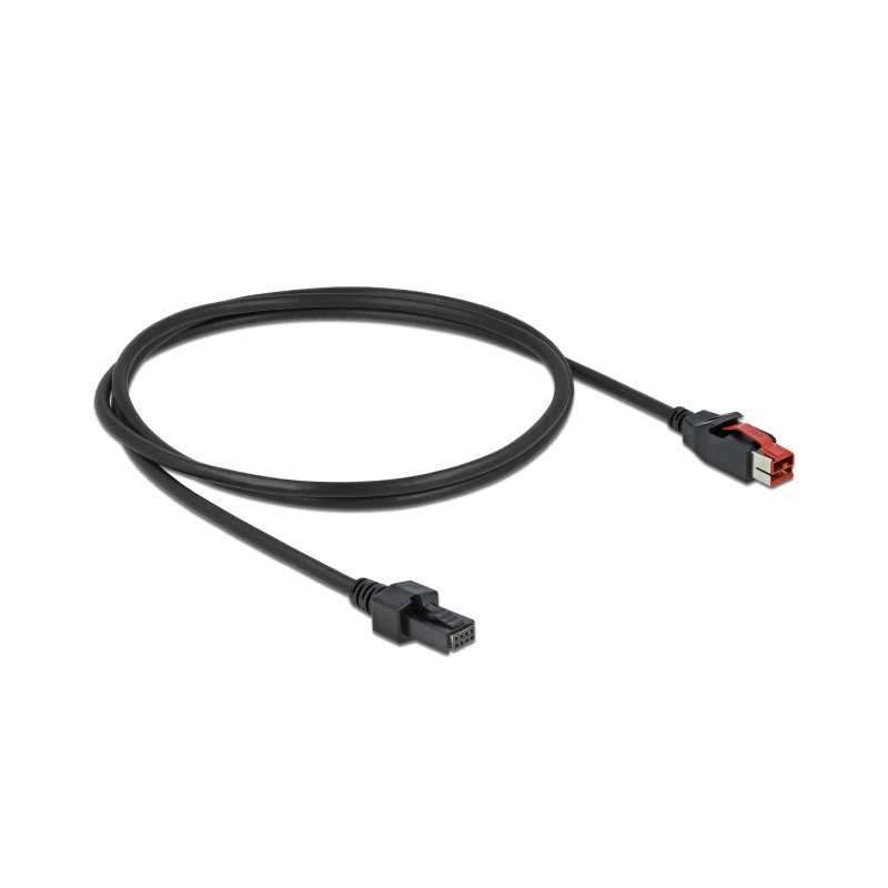 Delock PoweredUSB Kabel Stecker 24 V zu 2 x 4 Pin Stecker 1 m für POS Drucker und Terminals