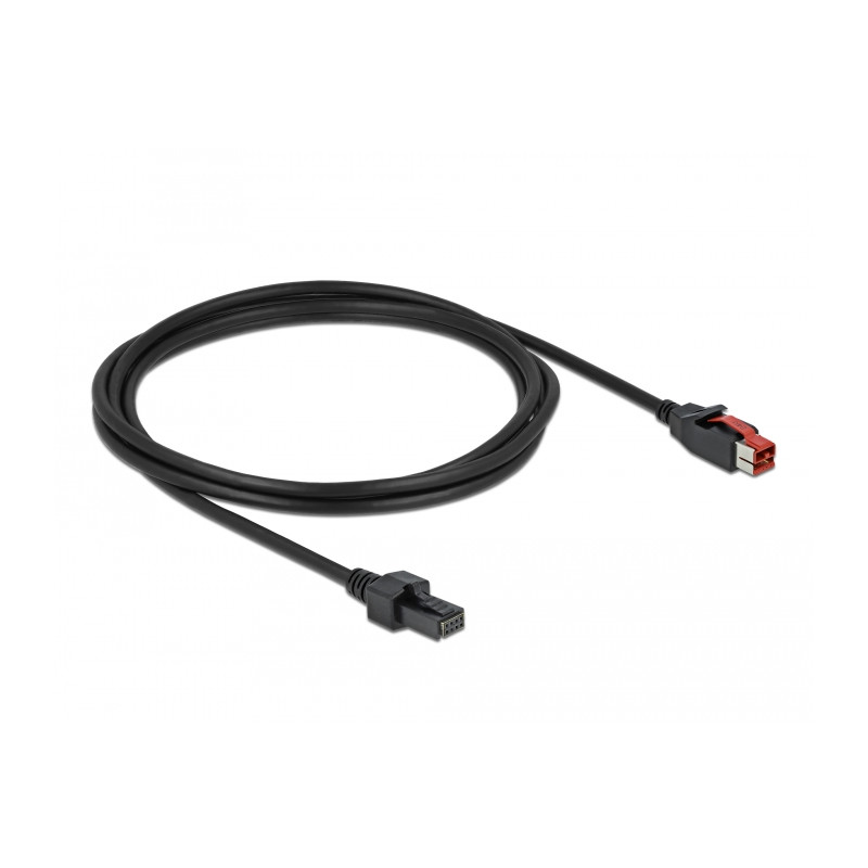 Delock PoweredUSB Kabel Stecker 24 V zu 2 x 4 Pin Stecker 2 m für POS Drucker und Terminals