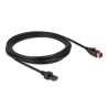 Delock PoweredUSB Kabel Stecker 24 V zu 2 x 4 Pin Stecker 3 m für POS Drucker und Terminals