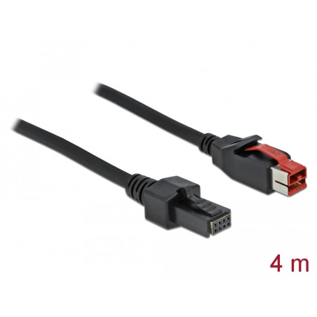 Delock PoweredUSB Kabel Stecker 24 V zu 2 x 4 Pin Stecker 4 m für POS Drucker und Terminals