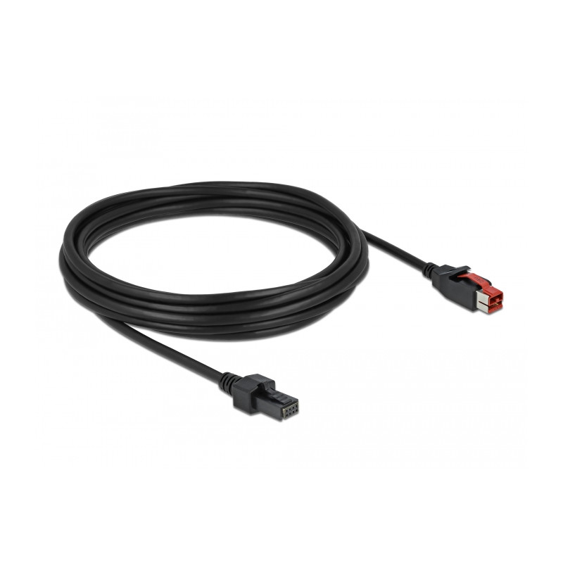 Delock PoweredUSB Kabel Stecker 24 V zu 2 x 4 Pin Stecker 5 m für POS Drucker und Terminals