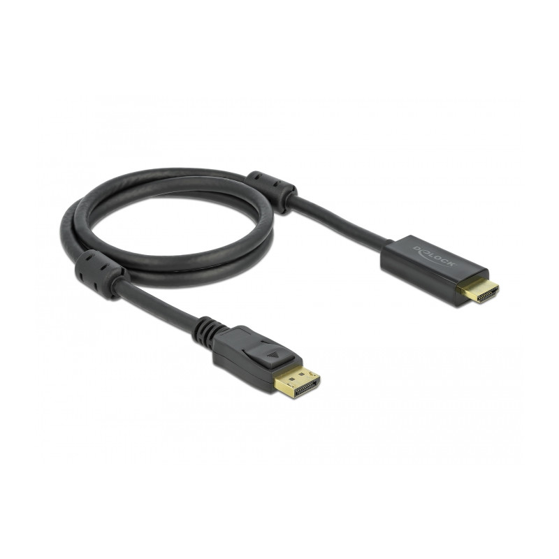 Delock Aktives DisplayPort 1.2 zu HDMI Kabel 4K 60 Hz 1 m