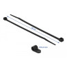 Delock Befestigungsschelle 6,4 mm mit Kabelbinder L 200 x B 3,6 schwarz