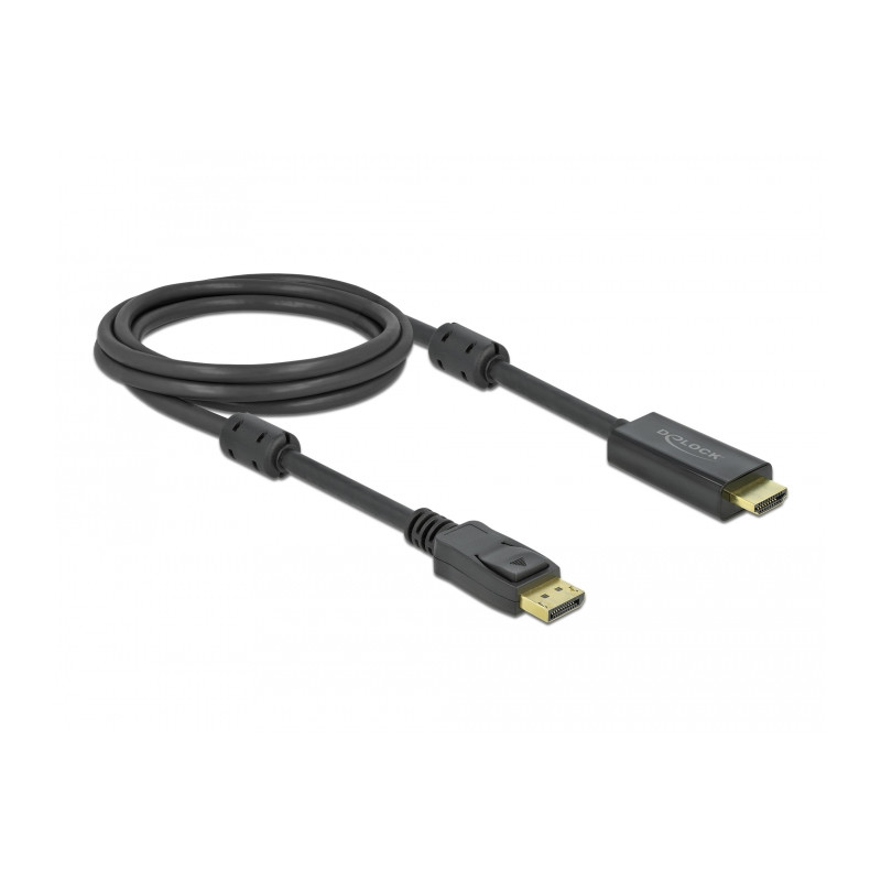 Delock Aktives DisplayPort 1.2 zu HDMI Kabel 4K 60 Hz 2 m