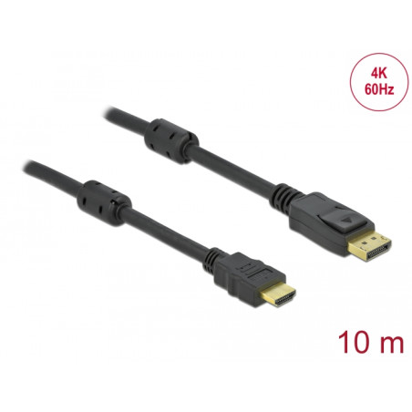 Delock Aktives DisplayPort 1.2 zu HDMI Kabel 4K 60 Hz 10 m