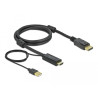 Delock HDMI zu DisplayPort Kabel 4K 30 Hz 1 m