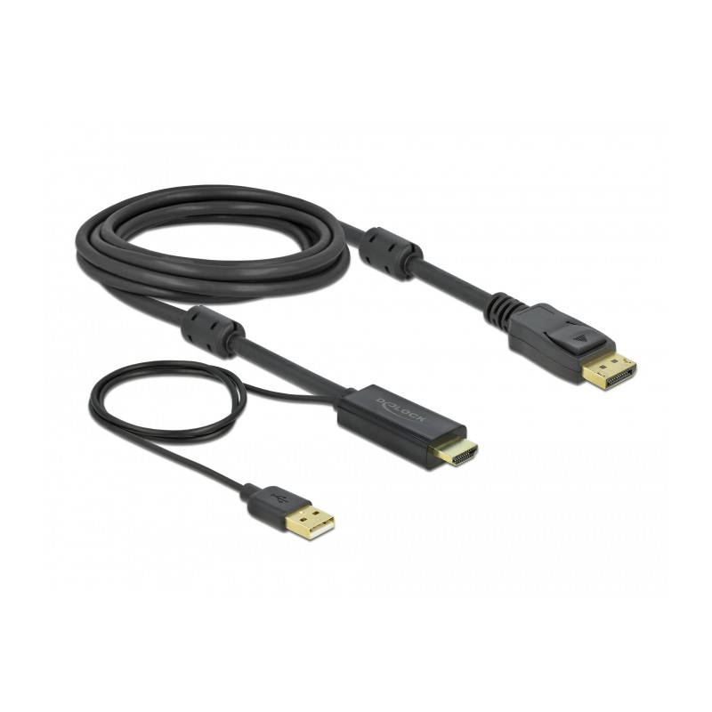 Delock HDMI zu DisplayPort Kabel 4K 30 Hz 3 m