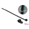 Delock Befestigungsschelle 7,9 mm mit Kabelbinder L 250 x B 3,6 schwarz