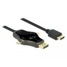 Delock 3 in 1 Monitorkabel mit USB-C™ / DisplayPort / mini DisplayPort Eingang auf HDMI Ausgang mit 4K 60 Hz