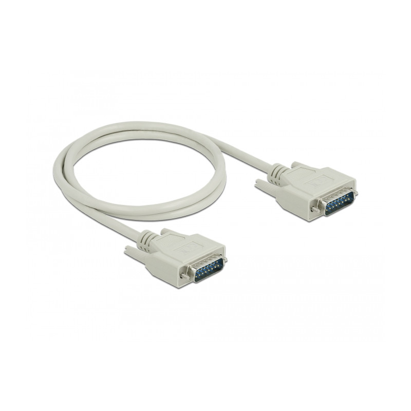 Delock Serielles Kabel D-Sub15 Stecker zu Stecker 1 m