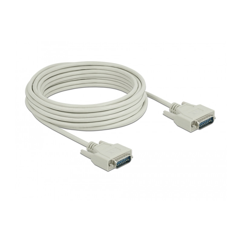 Delock Serielles Kabel D-Sub15 Stecker zu Stecker 10 m