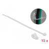 Delock Befestigungsschelle 9,5 mm mit Kabelbinder L 200 x B 4,8 mm weiß